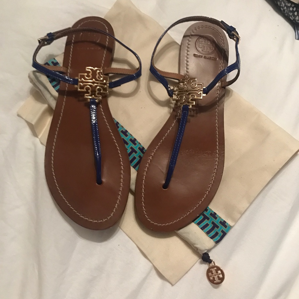 Tory burch royal blue sandals